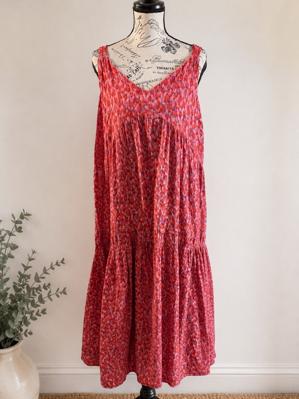 Joie Coral Red Boho Sleeveless